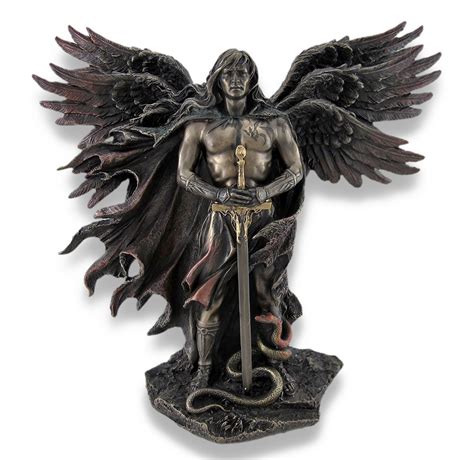 Veronese Design Bronzed Seraph Six-Winged Guardian Angel with Sword and ...