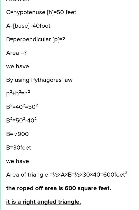 The front of the stage, side C, is 50 feet long. A 40 foot rope runs ...