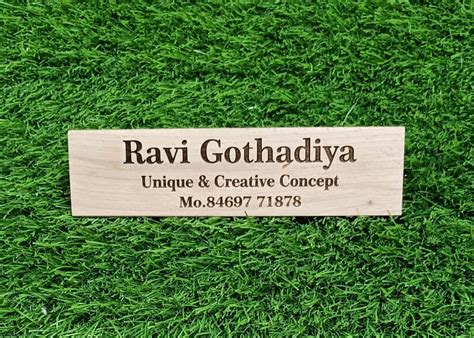 Wooden Desk Name Plate For Office - My Creatives