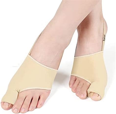 RANUR Unisex Bunion Corrector Washable Silicone Gel Pad Toe Separator ...