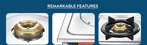 Prestige Sleek Stainless Steel L.P Gas Stove, 3 Burners, Manual ...