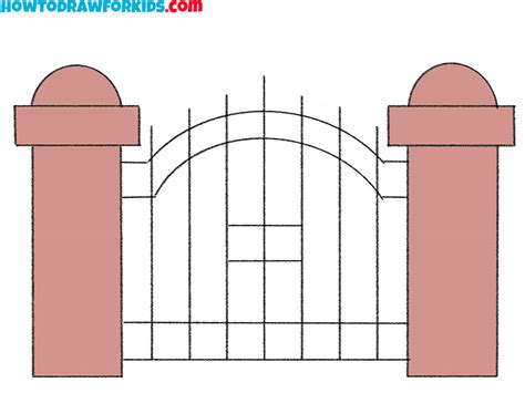Image result for How to Draw Open Gate