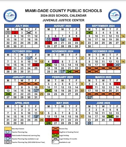 El calendario escolar 2024-2025 en Miami-Dade: fechas clave, vacaciones ...