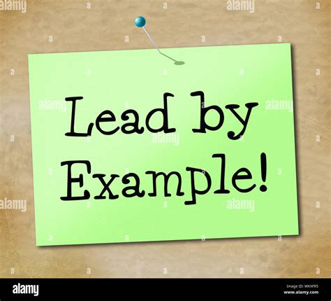 Lead By Example Meaning Control Leadership And Directing Stock Photo - Alamy