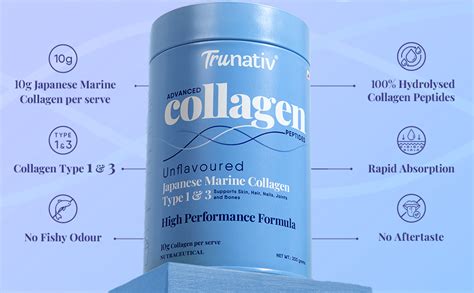 Trunativ Advanced Japanese Marine Collagen Powder |Type 1 and 3 ...