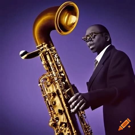 Team of workers in orange vests playing jazz music on Craiyon