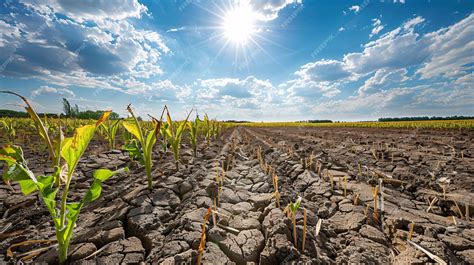 Prolonged heatwaves affect agriculture and cause crop damage | Premium AI-generated image