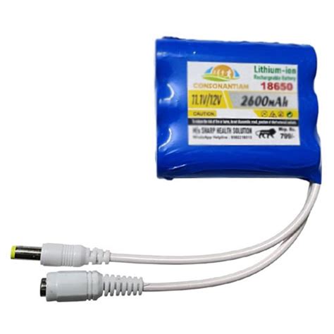 Consonantiam 12 Volt 2600 mAH Lithium Ion Cell Battery Pack ...