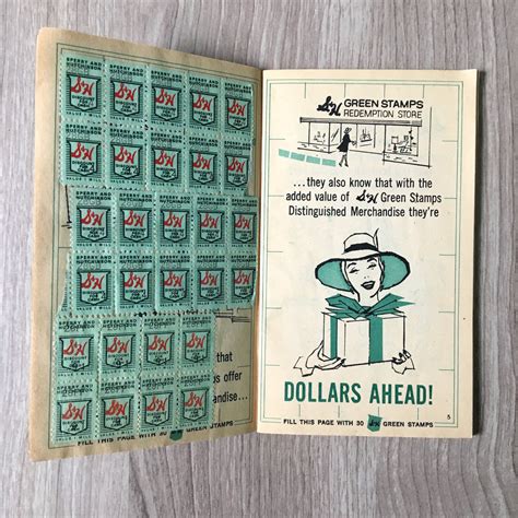 S&H Green Stamps booklet - 1960s vintage grocery stamp book | NextStage ...