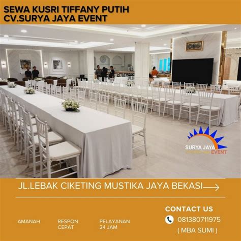 Gudang Sewa Kursi Tiffany Bersih Terawat Batu Ceper Tangerang