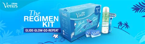 Gillette Venus Hair Removal Regimen Kit 1 Venus Handle + 3 Refills + 1 ...