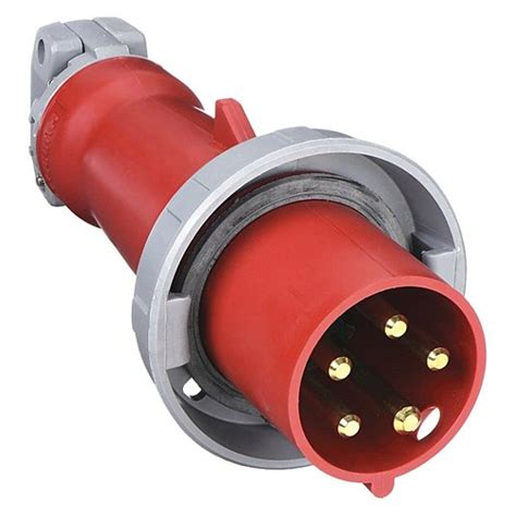 HUBBELL, Red, 277/480V AC, Pin and Sleeve Plug - 3D216|HBL560P7W - Grainger