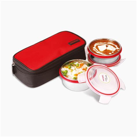 Buy Trueware Dura 2 Lunch Box with 2 Stainless Steel Container,300ml ...