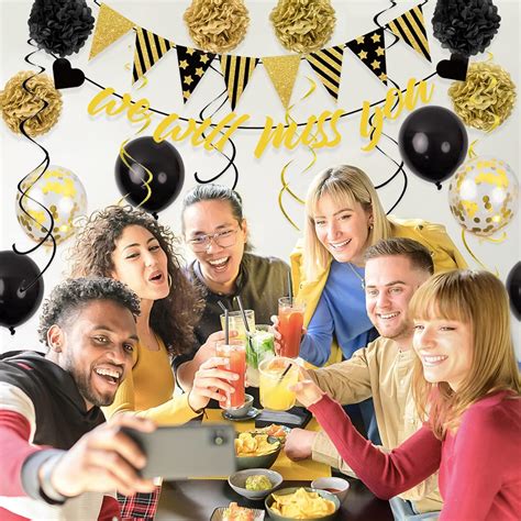 POMPFAVOR 34pcs We Will Miss You Banner Party Decorations Kit India | Ubuy