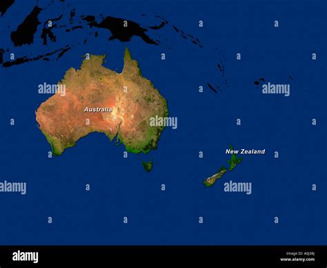 Australia and new zealand map hi-res stock photography and images - Alamy