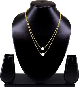 SKMI Daily wearing Layered Chain pearl Design For Women's Pearl Gold ...