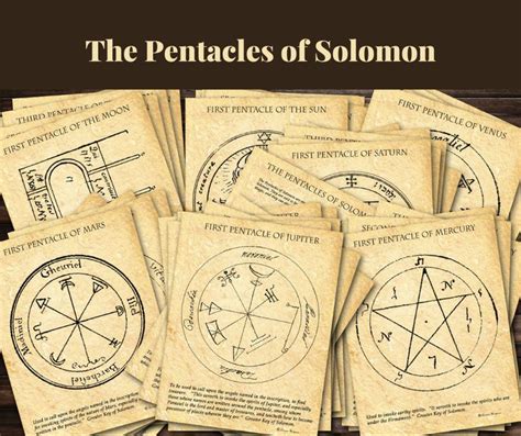 The PENTACLES of SOLOMON 45 Pages, Seven Pentacles Key of Solomon | How ...