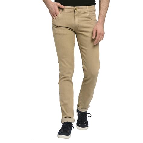 STUDIO NEXX Men's Regular Fit Mid Rise Jeans (Blaze_Lightbrown_28_Brown ...