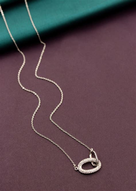 DESIGNER OVAL PENDANT DIA CHAIN – Sonchafa