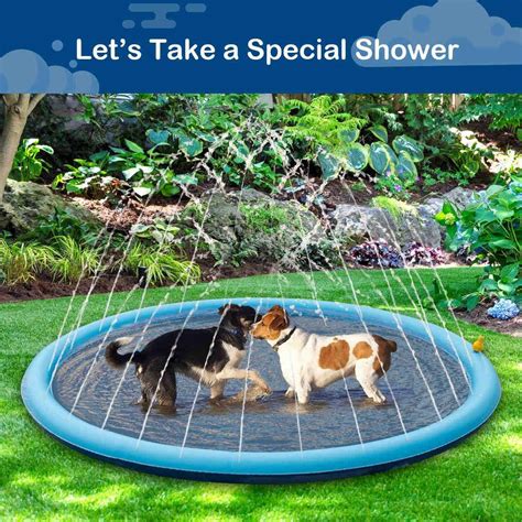 Thickened Splash Water Mat for Dogs, Summer Water Toy for Dogs, 1 Pack ...