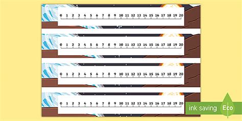 0-20 Number Line (Space) (teacher made) - Twinkl