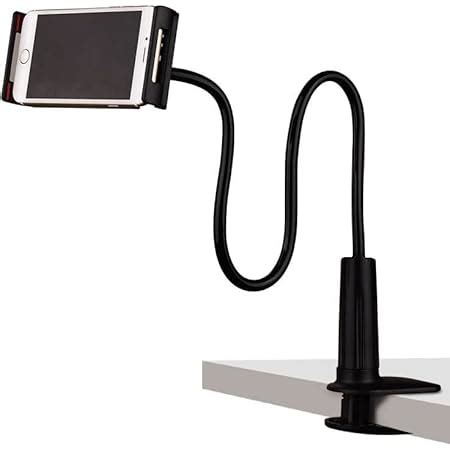 SAIJI Gooseneck Cell Phone Holder, Universal Clamp Lazy Mount Clip ...