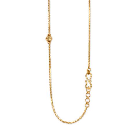 Hanging Beads Dual Layer Gold Chain