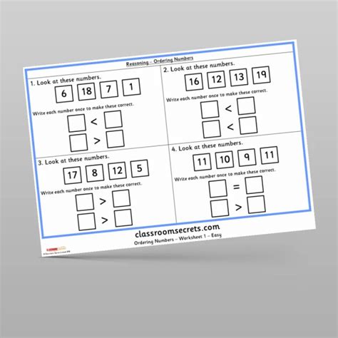 Image result for Ordering Numbers Practice Questions