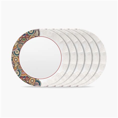 Buy SERVEWELL Dora Printed Side Plates- Set of 6 from Servewell at just ...