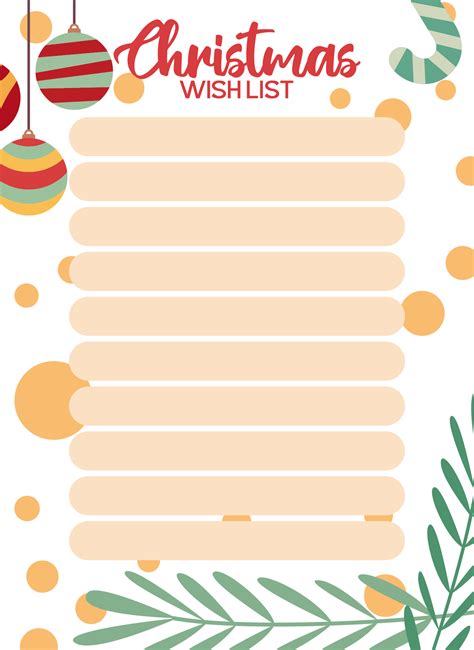 Christmas List Paper - 10 Free PDF Printables | Printablee
