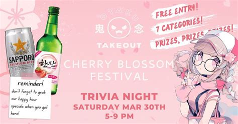 Trivia Night @ Otaku Takeout Cherry Blossom Festival, 11201 Bass Pro ...