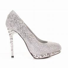 Cheap Silver High Heels For Wedding by Womens Silver Flower Platform High Heel Cheap Silver High Heels For Wedding