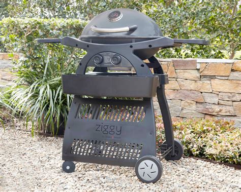 Ziggy By Ziegler & Brown Twin Grill LPG Classic On Cart (Gunmetal Grey) - Ziegler and Brown