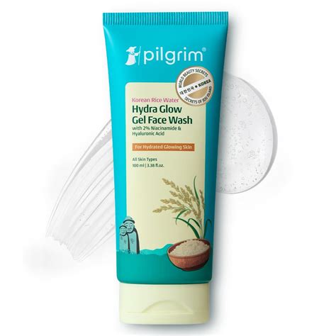 Pilgrim Korean Rice Water Hydra Glow Facewash| Hydrated Glowy Skin ...