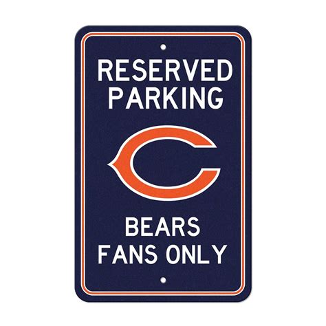 Universal XT Parking Sign with Chicago Bears Logo; Navy - Free Shipping