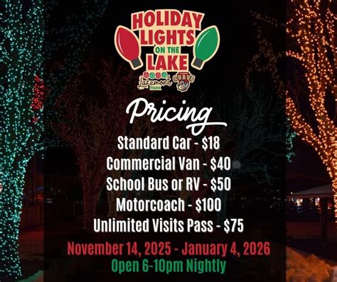 Vendor Village @ Holiday Lights on the Lake (Opening Saturday ...