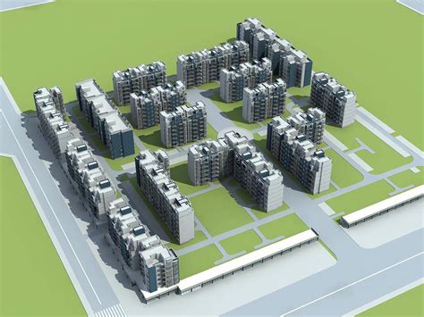 现代商业及住宅楼3dmax 模型下载-光辉城市