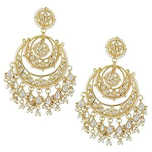 Jewellity Kundan Double Chandbalis With Kundan And Pearl Droppings ...