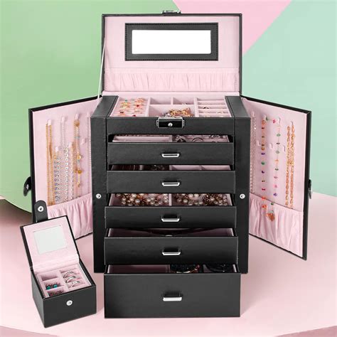 Buy TORIBIO Huge Jewelry Box 6 Tier with 5 Drawers, Best Gifts, Jewelry ...