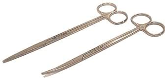 FusionKraft Metzenbaum Dissecting Scissors, 7", Combo Pack of one each ...