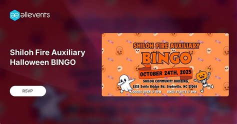 Shiloh Fire Auxiliary Halloween BINGO, 3325 Settle Bridge Rd ...