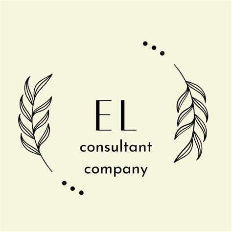 Fashion Minimal Mascot Logo - English - E L consultant company Finance ...