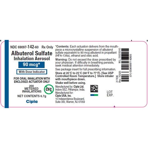 Albuterol Metered Dose Inhaler