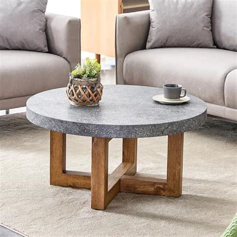 CASAXOHI Grey Faux Marble Coffee Table for Living Room - India | Ubuy