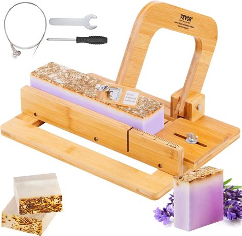 Amazon.com: VEVOR Soap Cutter, 0-2 inch Adjustable Thickness, Bamboo ...