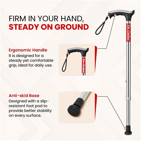 Walking Stick | Comfortable Grip and Strong Support for Daily Use – Dr ...