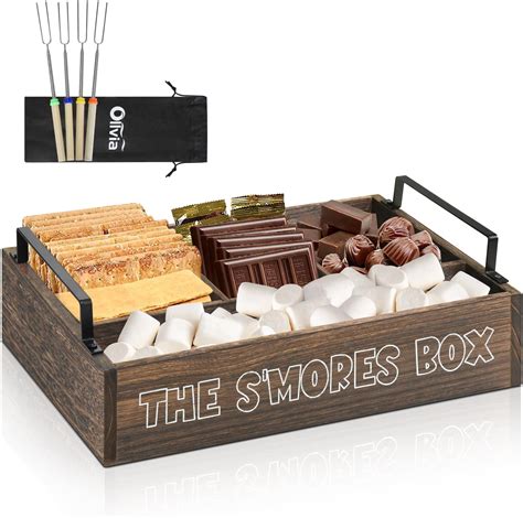Amazon.com: Smores Kit for Fire Pit, Smores Caddy Organizer for S'Mores ...