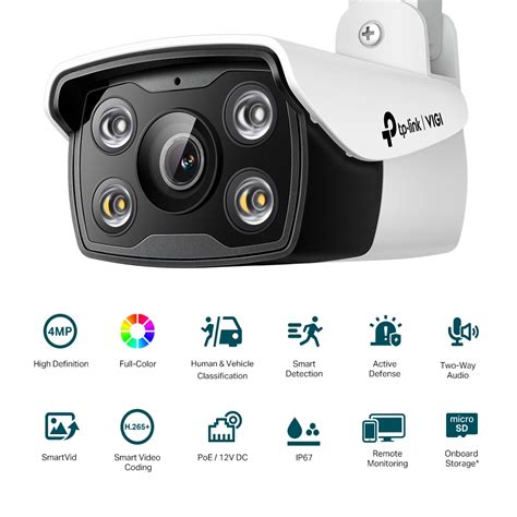 VIGI C340 | VIGI 4MP Outdoor Full-Color Bullet Network Camera | TP-Link ...
