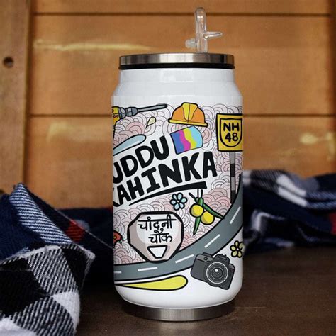 Delhi - Doodle art steel sipper can - Discovering India – Indigifts