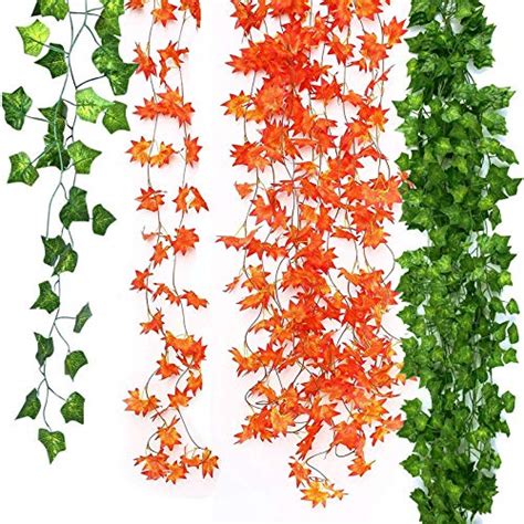 Buy VIMIFORYOU Artificial Ivy Garlands Leafs Creepers (18 Strings) Silk ...